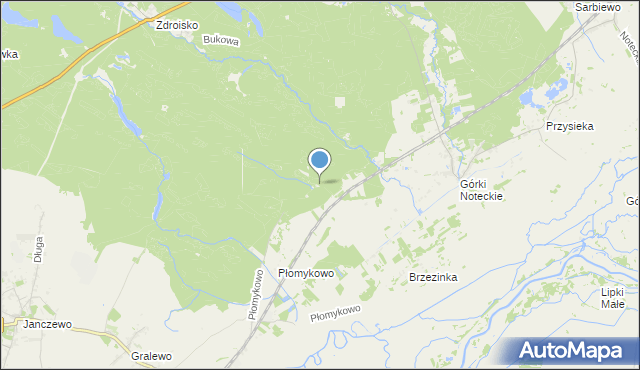 mapa Leśniczówka Górki Noteckie, Leśniczówka Górki Noteckie na mapie Targeo